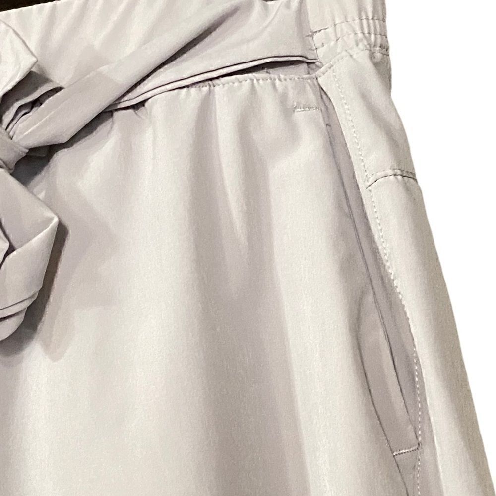 Apana Putty Grey Paperbag High Waist Belted Pants - Picture 6 of 8